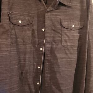 PD&C Charcoal Stretch Fabric Shirt